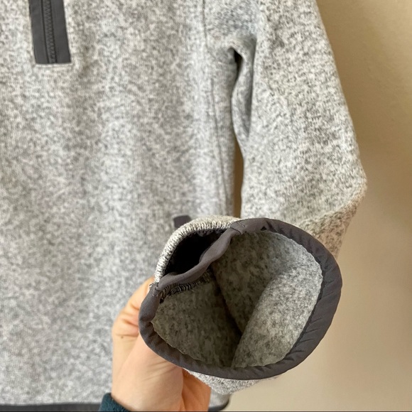 Lululemon It's Fleecing Cold Pullover Heathered White Dark Carbon - Picture 5 of 6